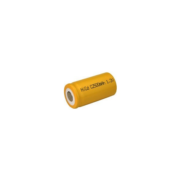 Pila NiCD C 2500 mAh Cabeza plana - 1,2V - Evergreen