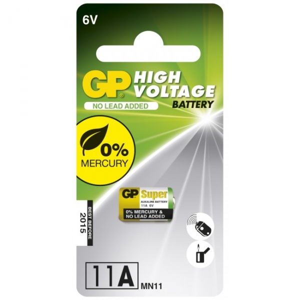 Pilas cilíndrica alcalina 1 x 11A / MN11 - 6V - GP Battery