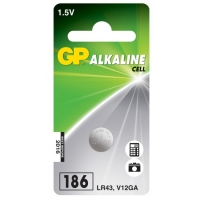 Pila botón alcalina 1 x GP 186 / LR43 / V12GA - 1,5V - GP Battery