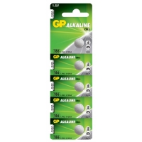 Pila botón alcalina 5 x GP 186 / LR43 / V12GA - 1,5V - GP Battery