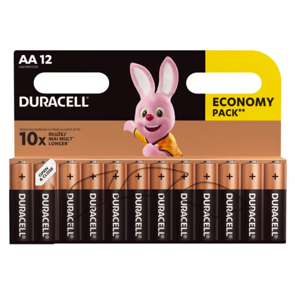 Duracell Basic LR6 AA x 12 pilas alcalinas - PilasMasBaratas