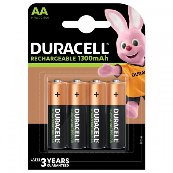 Duracell recargable R6/AA Ni-MH 1300 mAh x 4 pilas