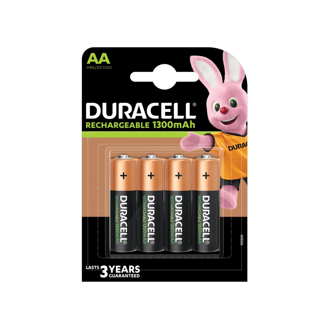 PILAS RECARGABLES DURACELL AA R6 (PACK 4 UNIDADES) Pilas recargables. Se  utilizan como las pilas clásicas en cualquier tipo de aparato, c…