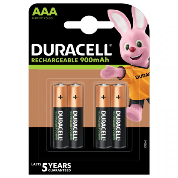 Duracell recargable R03 AAA Ni-MH 900 mAh x 4 pilas