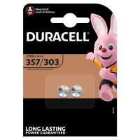 Duracell óxido de plata 357-303/G13/SR44W x 2 pilas