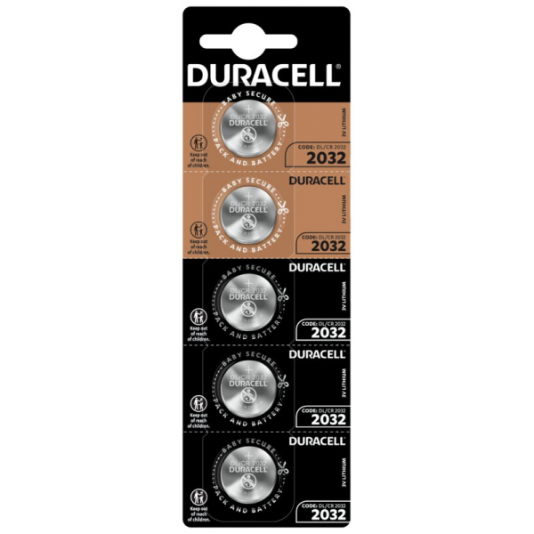 Duracell CR2032 lithium x 5 pilas