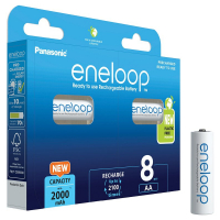 Panasonic Eneloop R6/AA 2000 mAh Ni-MH x 8 pilas recargables (blister)