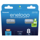 Panasonic Eneloop R6/AA 2000 mAh Ni-MH x 8 pilas recargables (blister)