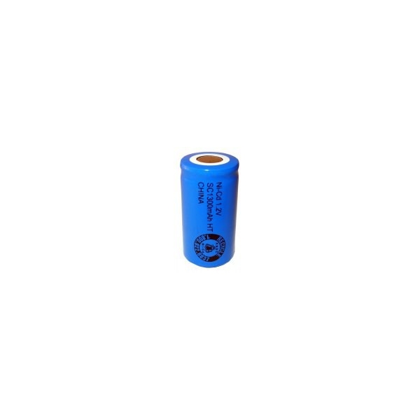 Pila NiCD Sub C 1300 mAh Cabeza plana - 1,2V - Evergreen