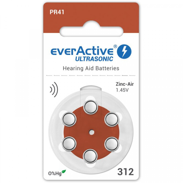 everActive ULTRASONIC 312 para audífonos x 6 pilas