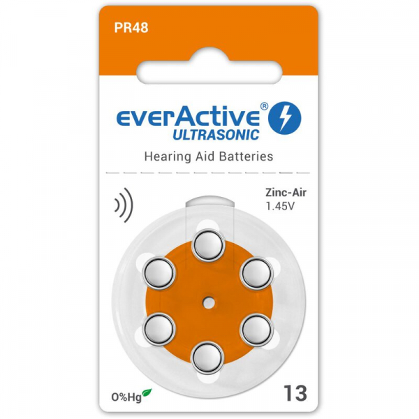 everActive ULTRASONIC 13 para audífonos x 6 pilas