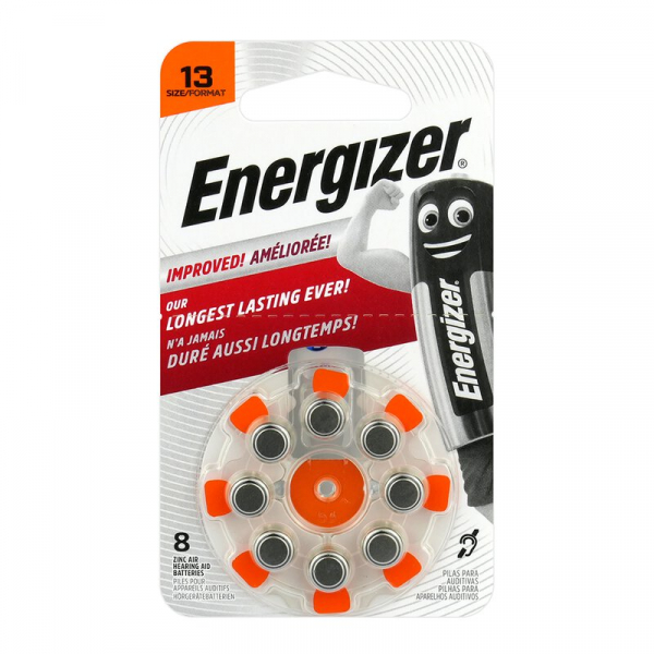 Energizer 13 para audífonos x 8 pilas - PilasMasBaratas