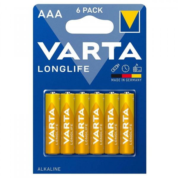 Varta LONGLIFE LR03/AAA x 6 pilas (blister)