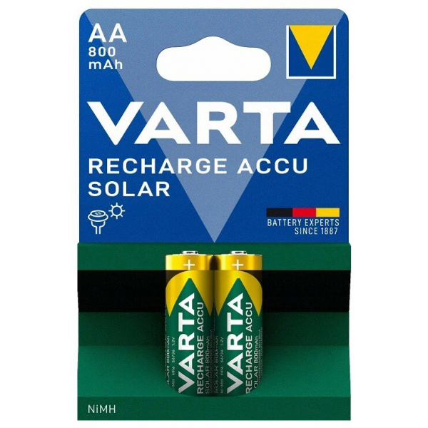 Varta SOLAR LR6/AA Ni-MH 800 mAh x 2 baterías recargables