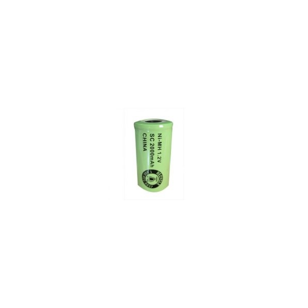 Pila NiMH Sub C 2000 mAh Cabeza plana - 1,2V - Evergreen