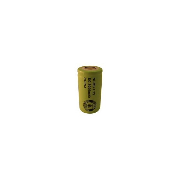 Pila NiMH Sub C 3000 mAh Cabeza plana - 1,2V - Evergreen