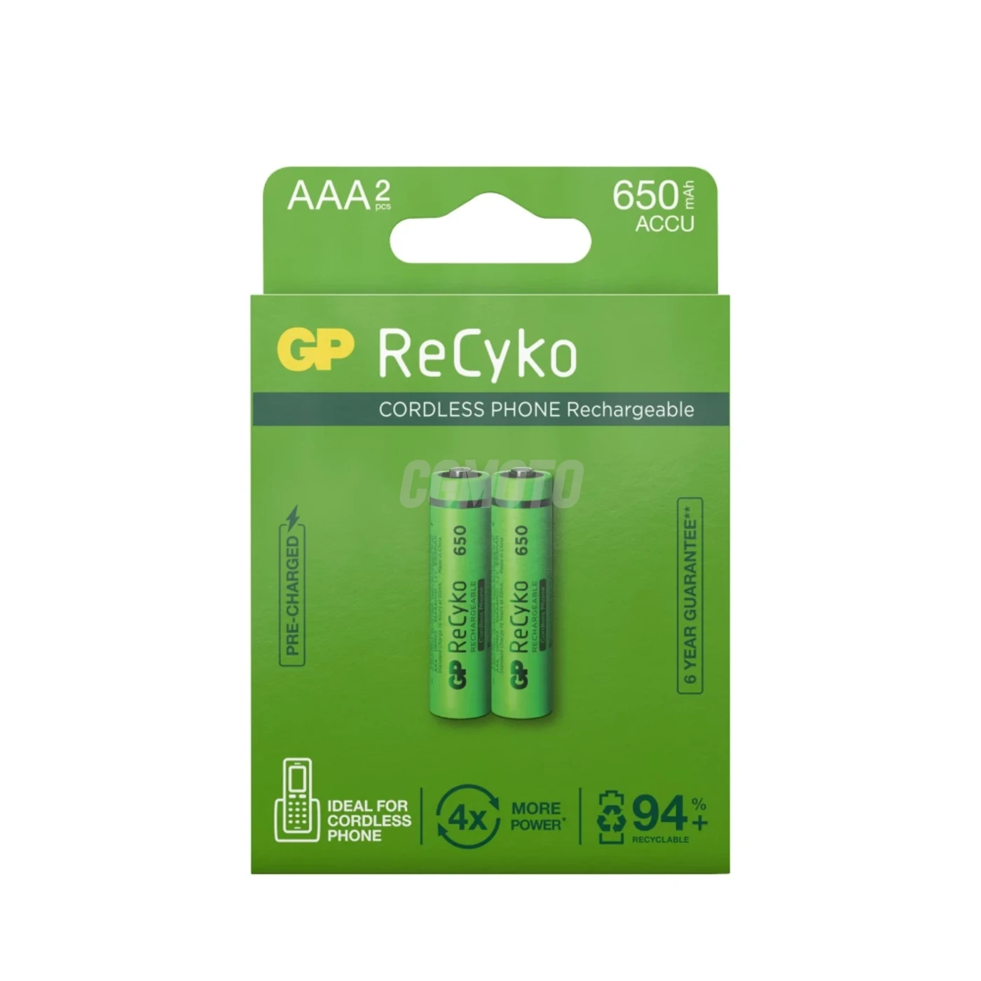 2 pilas recargables NIMH AAA 1,2 V Recyko 650 mAh 2 pilas recargables NIMH AAA 1,2 V Recyko 650 mAh