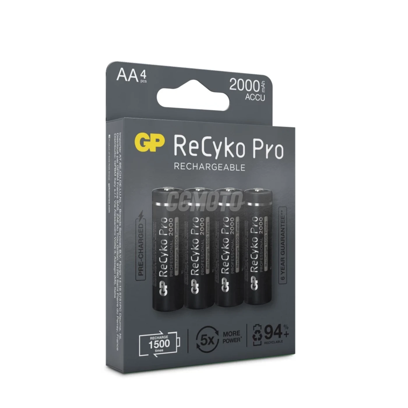 4 pilas recargables NIMH AA 1,2 V Recyko Pro 2000 mAh 4 pilas recargables NIMH AA 1,2 V Recyko Pro 2000 mAh