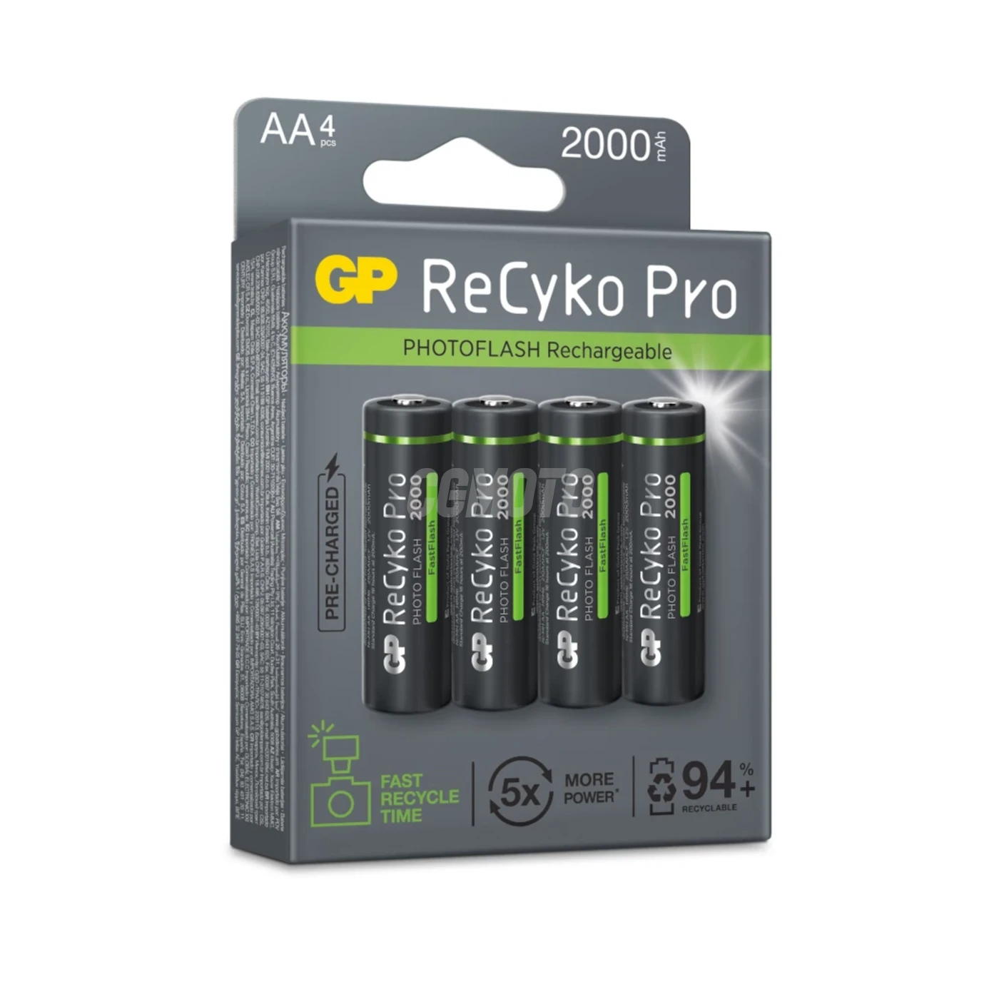 4 pilas recargables NIMH Photoflash AA 1,2 V Recyko Pro 2000 mAh 4 pilas recargables NIMH Photoflash AA 1,2 V Recyko Pro 2000 mAh