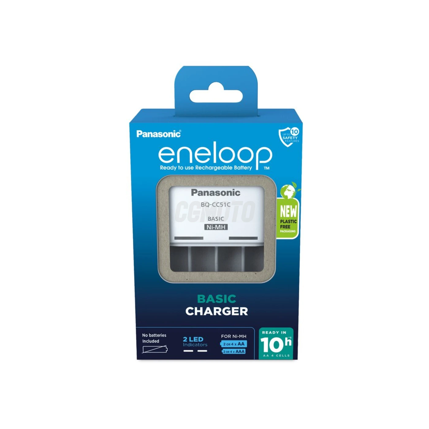 Cargador de pilas recargables Panasonic Eneloop BQ-CC51 NI-MH Cargador de pilas recargables Panasonic Eneloop BQ-CC51 NI-MH