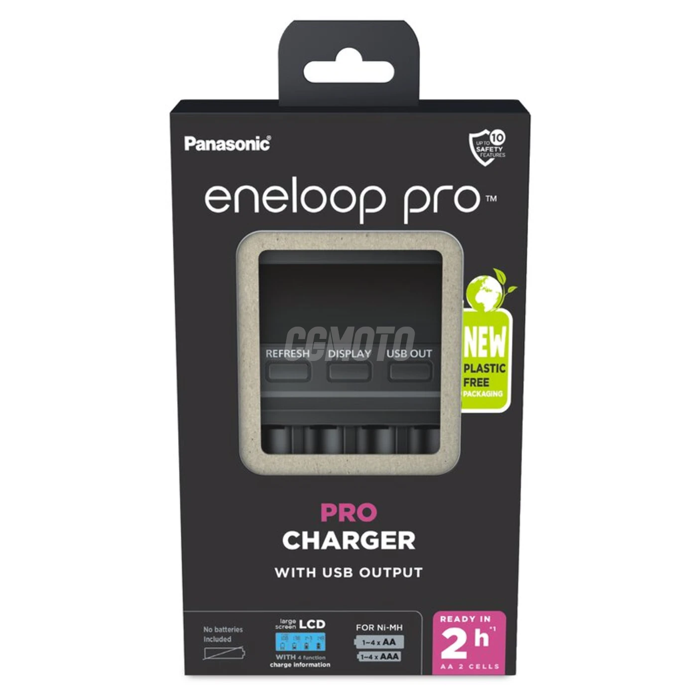 Cargador de pilas recargables Panasonic Eneloop BQ-CC65 NI-MH EKO Cargador de pilas recargables Panasonic Eneloop BQ-CC65 NI-MH EKO