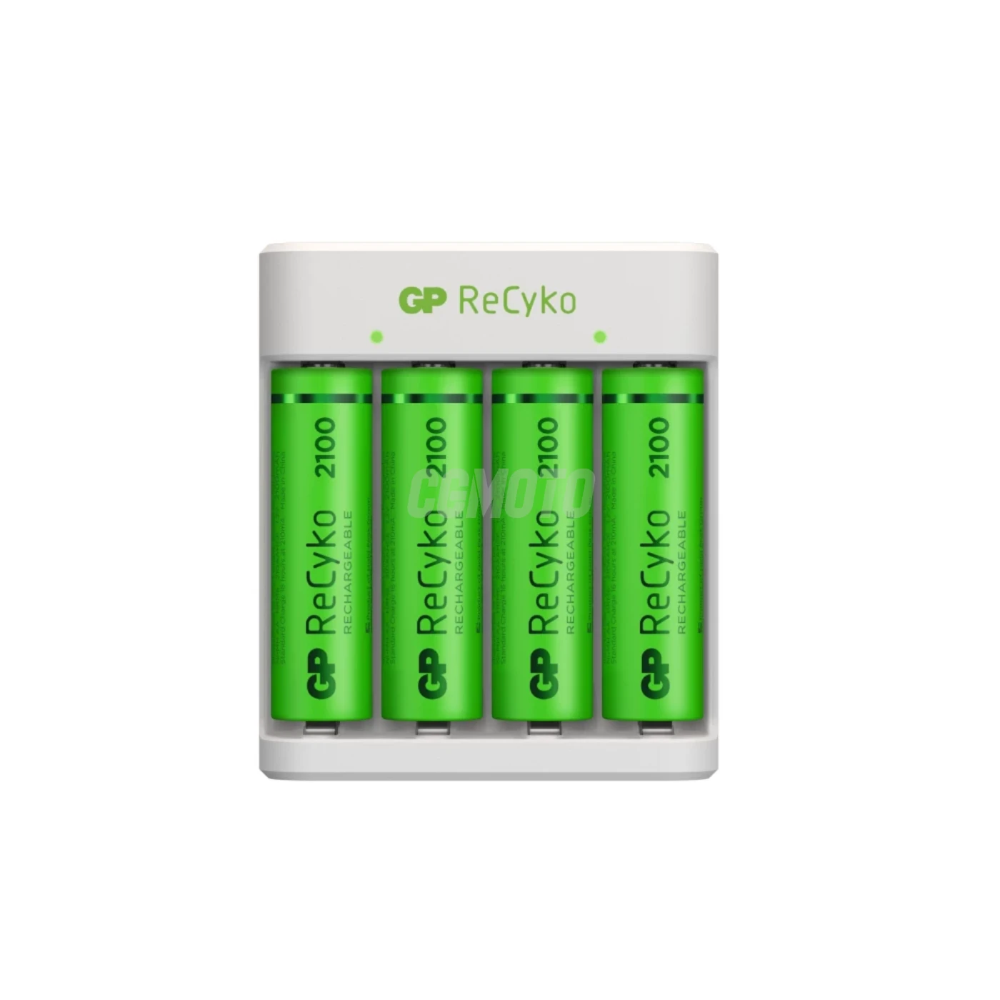 Cargador estándar GP E411 + 4 pilas NiMH AA 2000 mAh