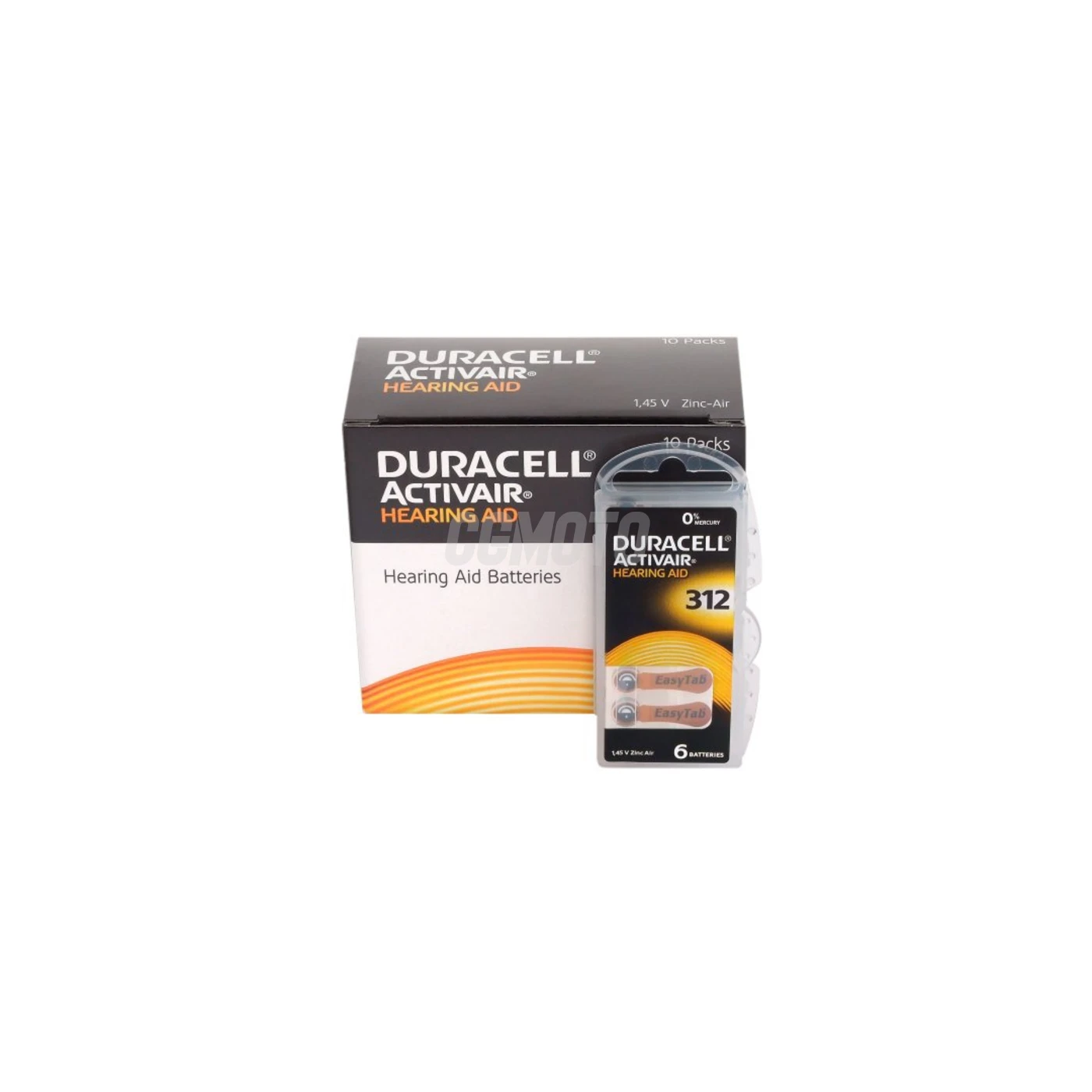 Duracell ActivAir 312 MF para audífonos x 6 pilas