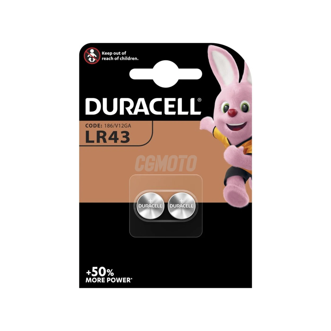 Duracell G12/LR43/186/V12GA/L1142 x 2 pilas