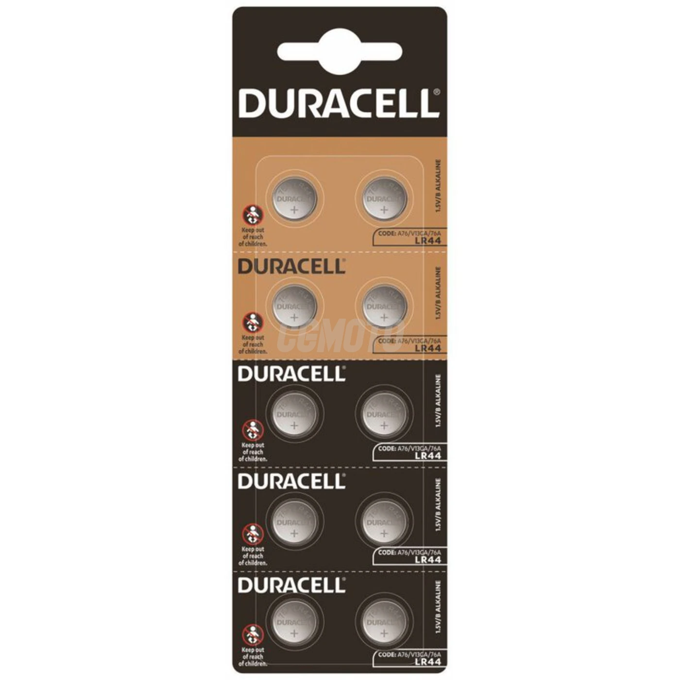 Duracell G13/LR44/A76/L1154/157 x 10 pilas