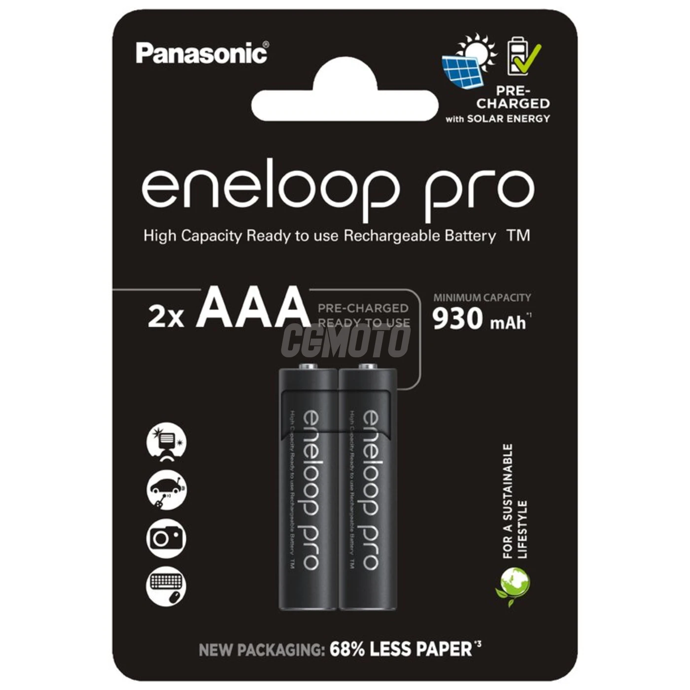 Panasonic Eneloop PRO NEW Ni-MH 930mAh R03/AAA x 2 pilas recargables (blister) Panasonic Eneloop PRO NEW Ni-MH 930mAh R03/AAA x 2 pilas recargables (blister)