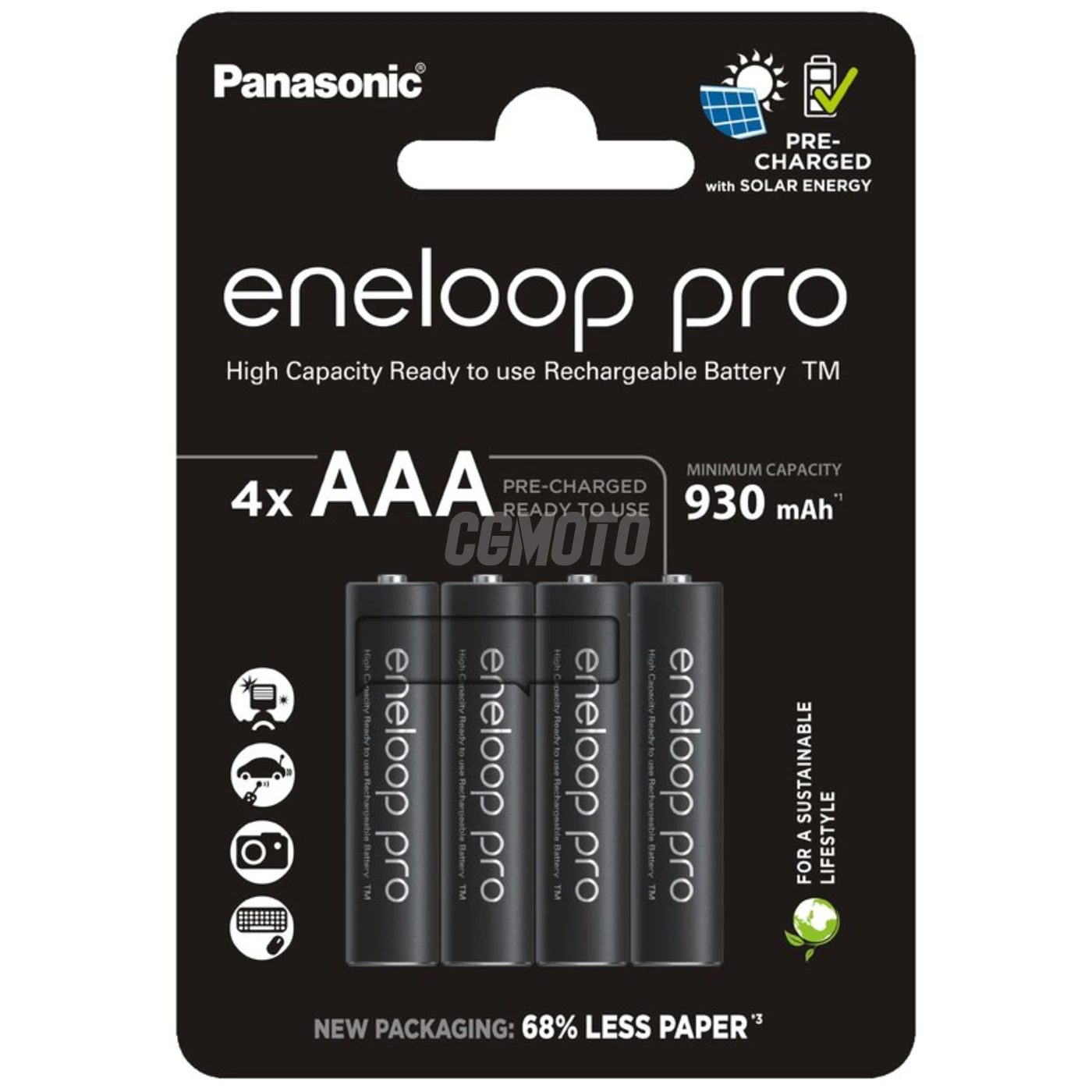 Panasonic Eneloop PRO NEW Ni-MH 930mAh R03/AAA x 4 pilas recargables (blister) Panasonic Eneloop PRO NEW Ni-MH 930mAh R03/AAA x 4 pilas recargables (blister)