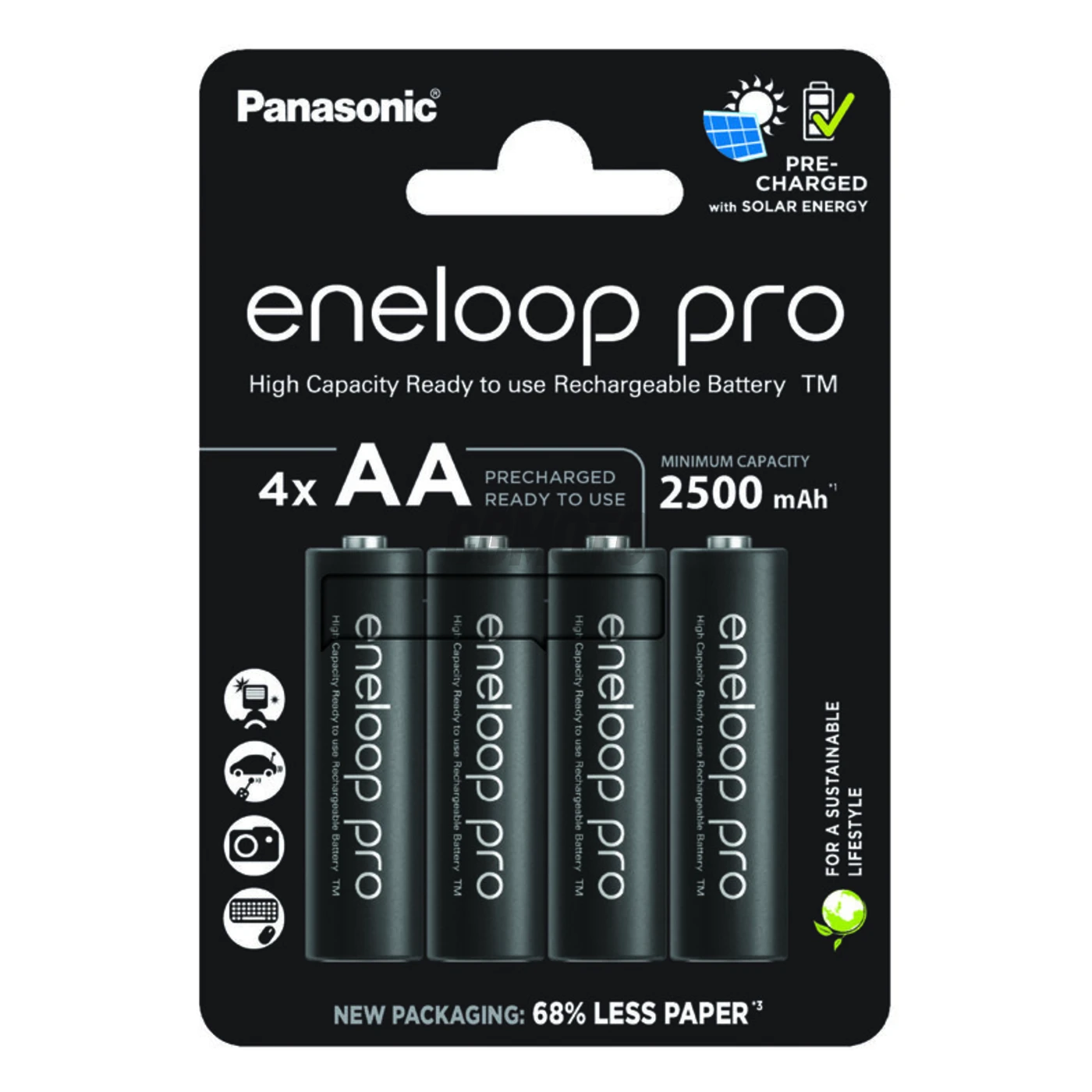 Panasonic Eneloop PRO NEW R6 AA 2500mAh x 4 pilas recargables (blister) Panasonic Eneloop PRO NEW R6 AA 2500mAh x 4 pilas recargables (blister)
