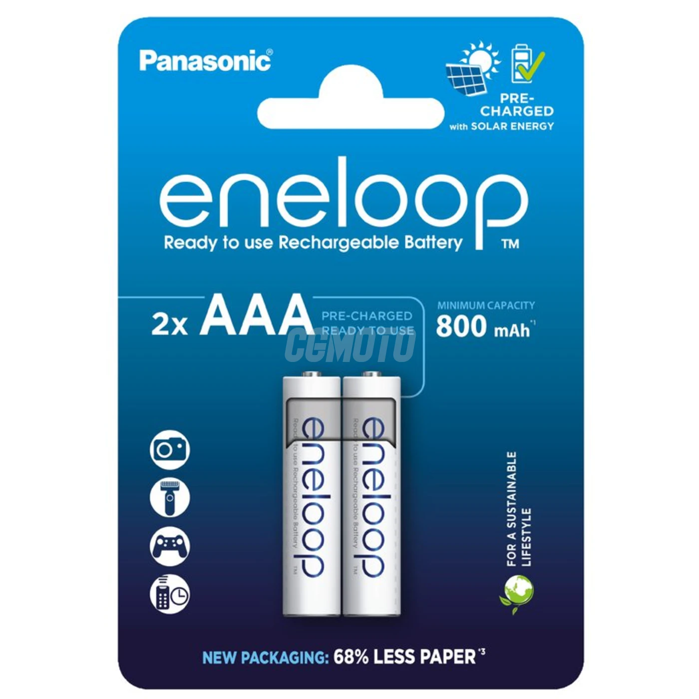 Panasonic Eneloop R03 / AAA 800mAh x 2 pilas recargables (blister) Panasonic Eneloop R03 / AAA 800mAh x 2 pilas recargables (blister)