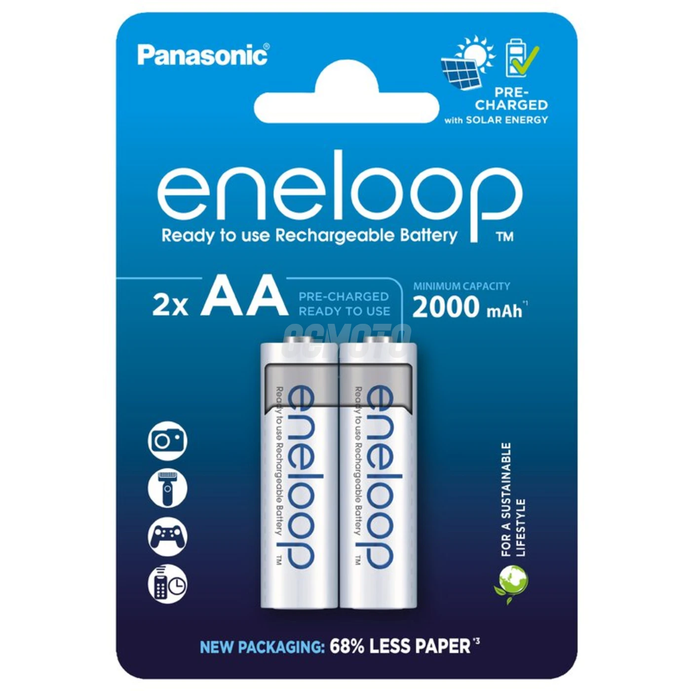 Panasonic Eneloop R6 AA 2000mAh x 2 pilas recargables (blister) Panasonic Eneloop R6 AA 2000mAh x 2 pilas recargables (blister)