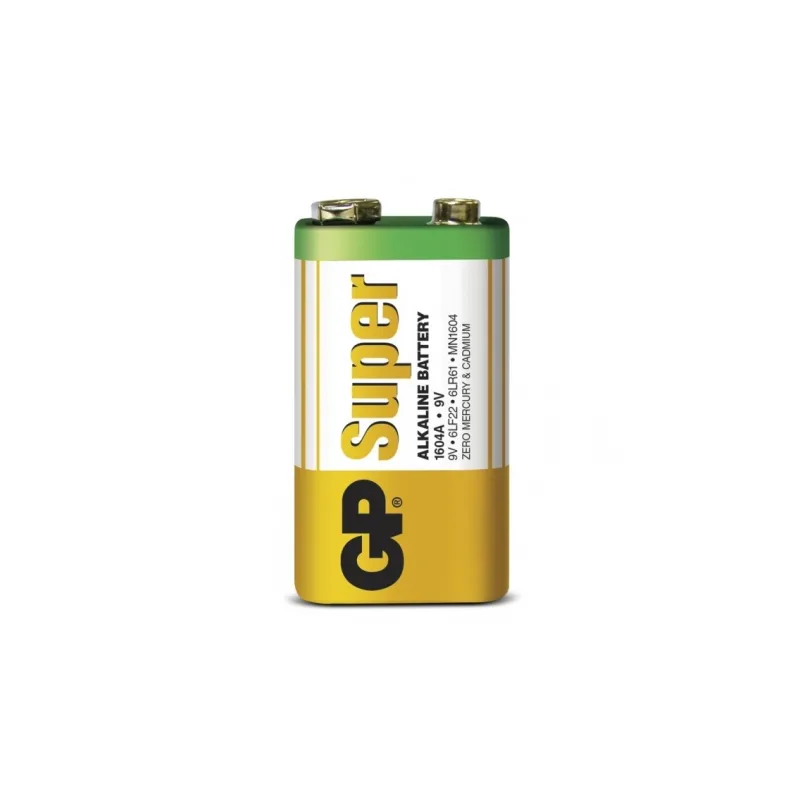 Pilas alcalina 1 x 9V / 6LF22 SUPER - 9V - GP Battery