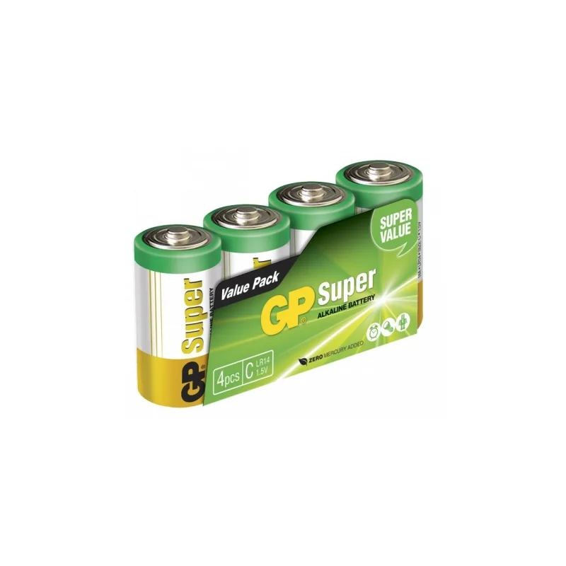 Pilas alcalina 4 x C / LR14 SUPER - 1,5V - GP Battery