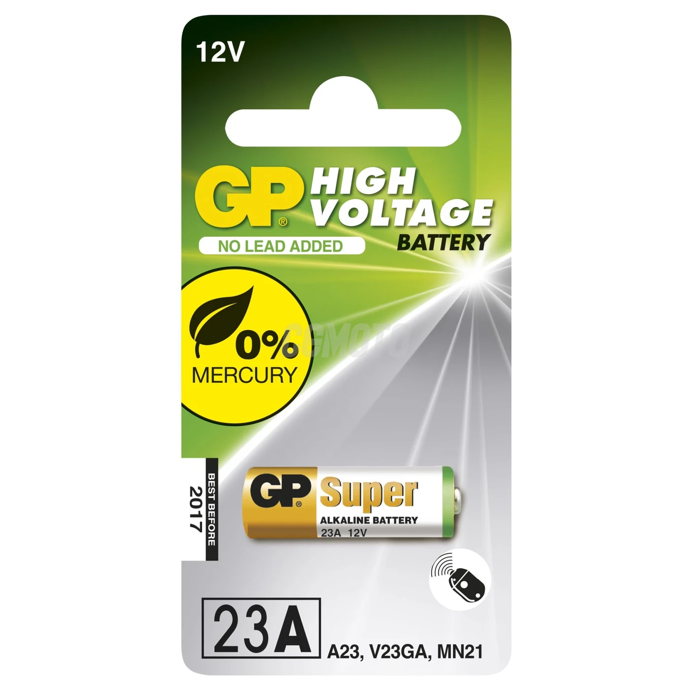 Pilas cilíndrica alcalina 1 x 23AE / MN21 / VA23GA - 12V - GP Battery Pilas cilíndrica alcalina 1 x 23AE / MN21 / VA23GA - 12V - GP Battery
