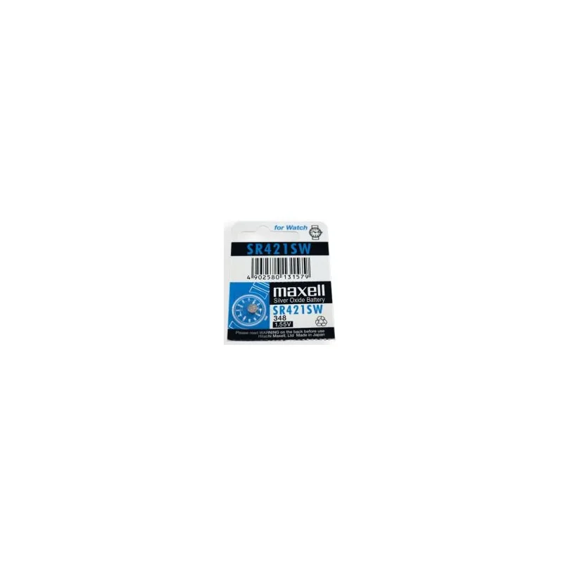 Pile bouton SR421 / 348 - 1,55V - oxyde d'argent - Maxell Pile bouton SR421 / 348 - 1,55V - oxyde d'argent - Maxell