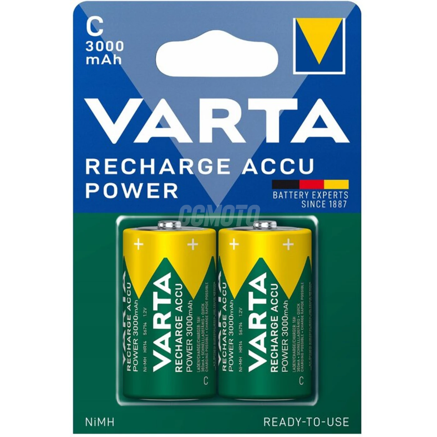 Varta Ready2Use LR14/C Ni-MH 3000 mAh x 2 baterías recargables Varta Ready2Use LR14/C Ni-MH 3000 mAh x 2 baterías recargables