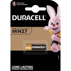 Duracell 27A para control remoto de automóvil x 1 pila