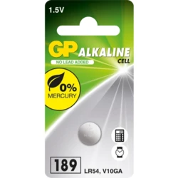 Pila botón alcalina 1 x GP 189 / LR54 / V10GA - 1,5V - GP Battery