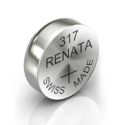 Renata 317 / SR516W / SR62 óxido de plata x 1 batería Renata 317 / SR516W / SR62 óxido de plata x 1 batería