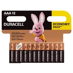 Duracell Basic LR03 AAA x 12 pilas alcalinas Duracell Basic LR03 AAA x 12 pilas alcalinas
