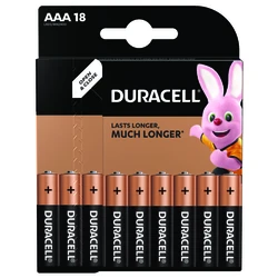 Duracell Basic LR03 AAA x 18 pilas alcalinas Duracell Basic LR03 AAA x 18 pilas alcalinas