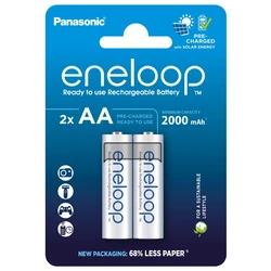 Panasonic Eneloop R6 AA 2000mAh x 2 pilas recargables (blister)
