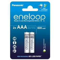 Panasonic Eneloop R03 / AAA 800mAh x 2 pilas recargables (blister)