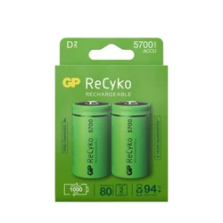 2 pilas recargables NIMH D 1,2 V Recyko 5700 mAh 2 pilas recargables NIMH D 1,2 V Recyko 5700 mAh