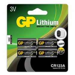 4 pilas de litio CR123A 3 V 4 pilas de litio CR123A 3 V