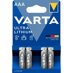 Varta litio LR03/AAA x 4 pilas (blister) Varta litio LR03/AAA x 4 pilas (blister)