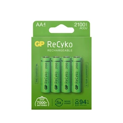 4 pilas recargables NIMH AA 1,2 V Recyko 2100 mAh